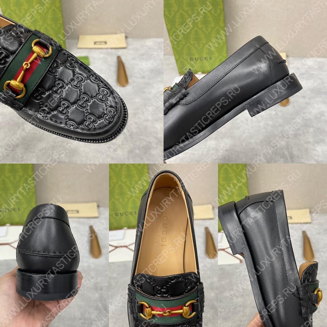 G*u*i loafer with horsebit black 655579