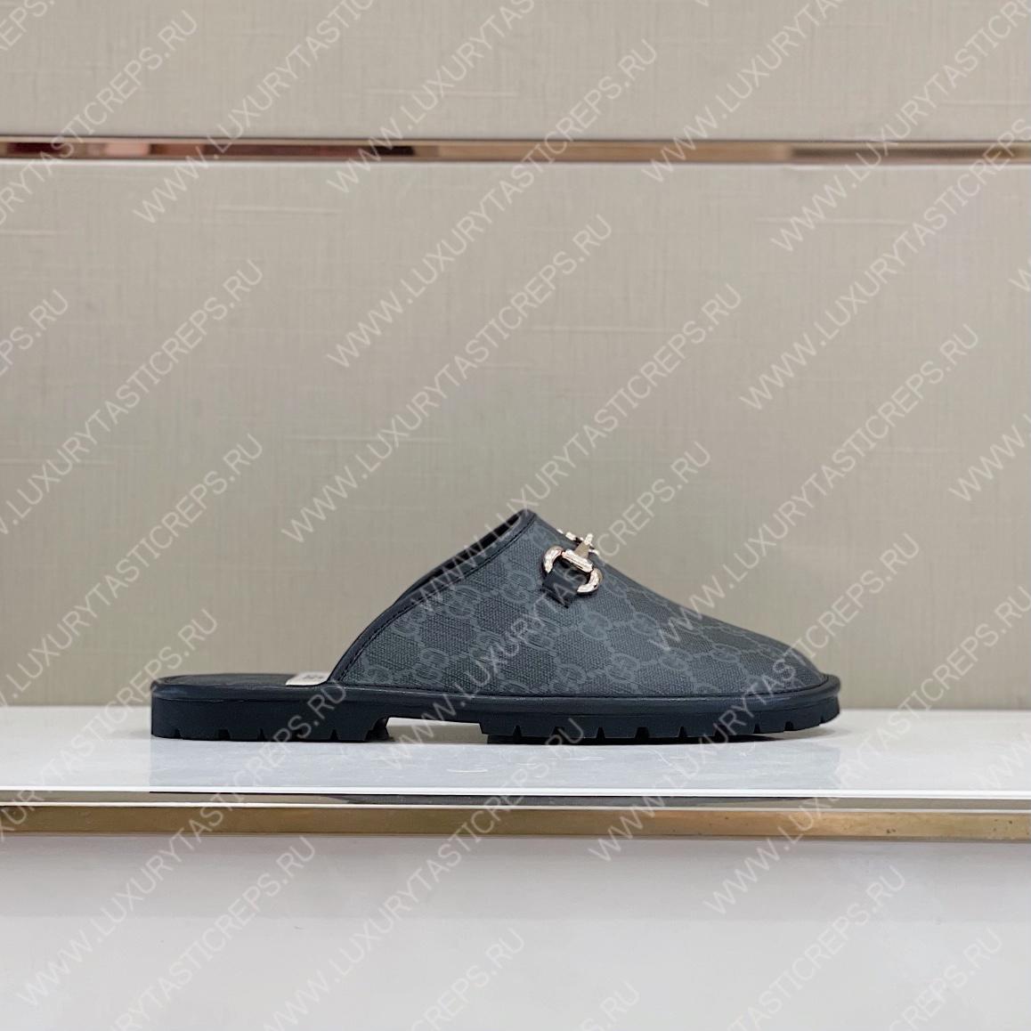 G*u*i horsebit slipper graphite 749908