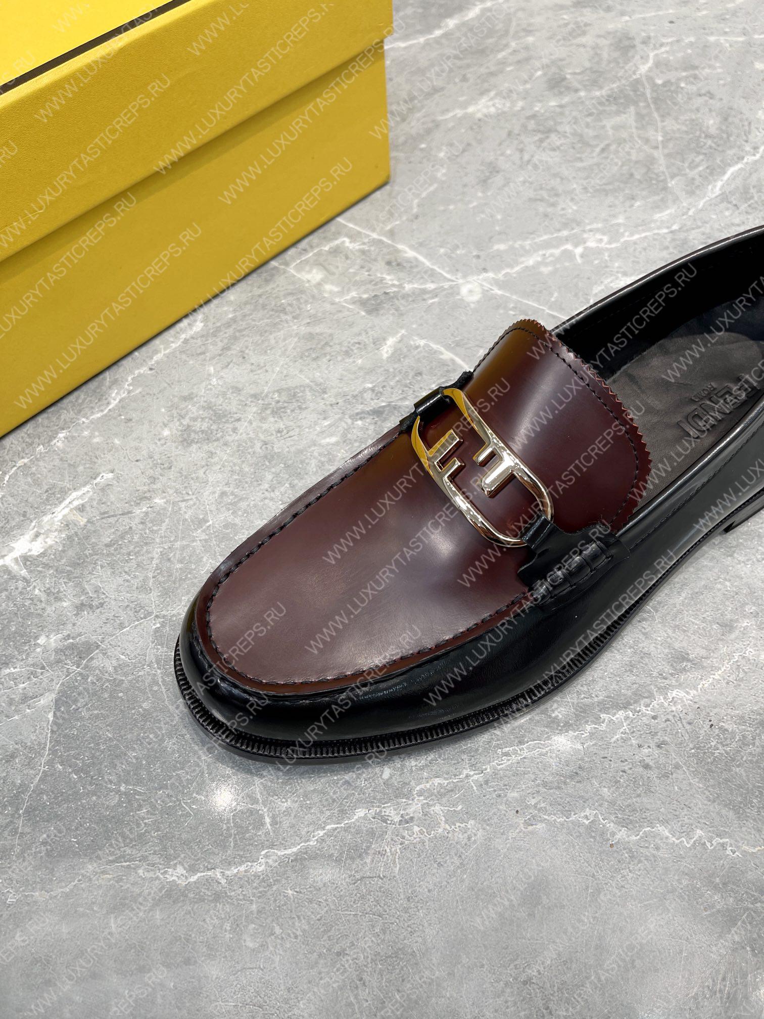 F**di loafers black and wine 7d1546ak1uf0abb