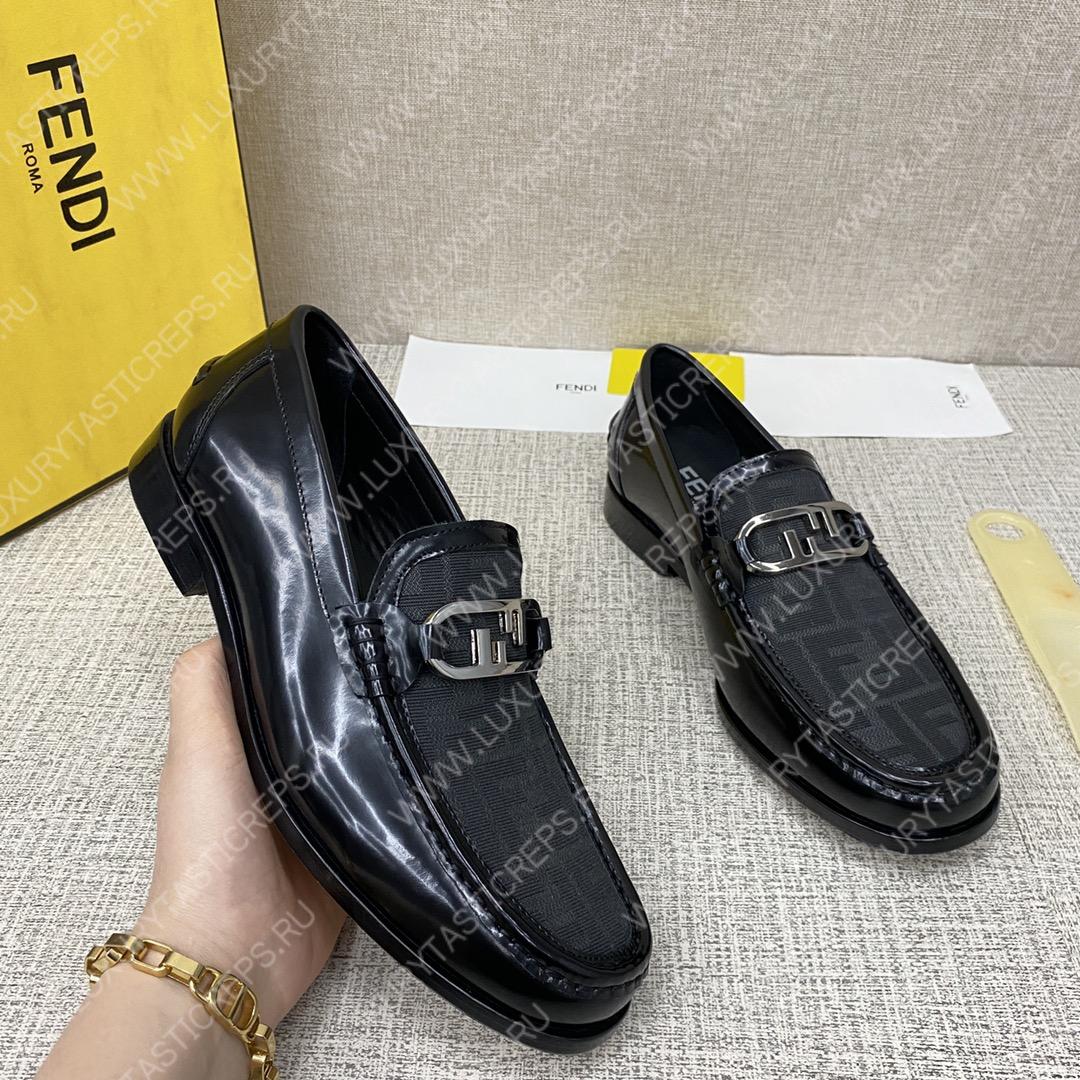 F**di o’lock driving loafers black 7d1561ajz