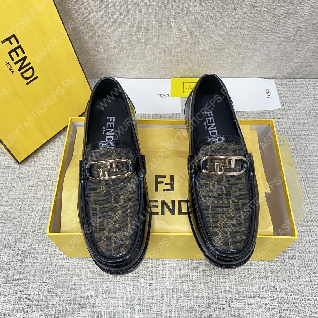 F**di o’lock driving loafers black 7d1561ajz