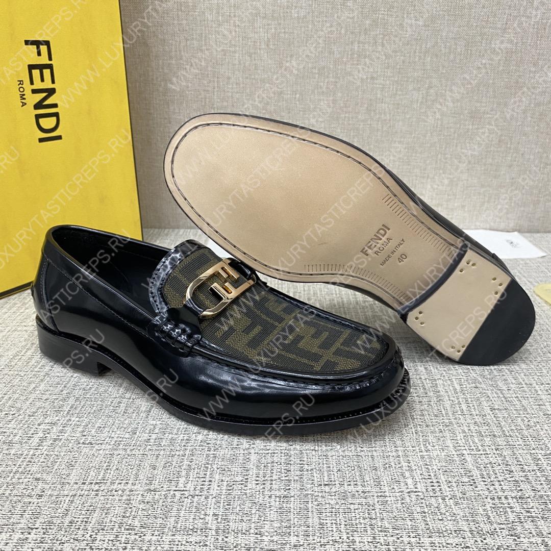F**di o’lock driving loafers black 7d1561ajz