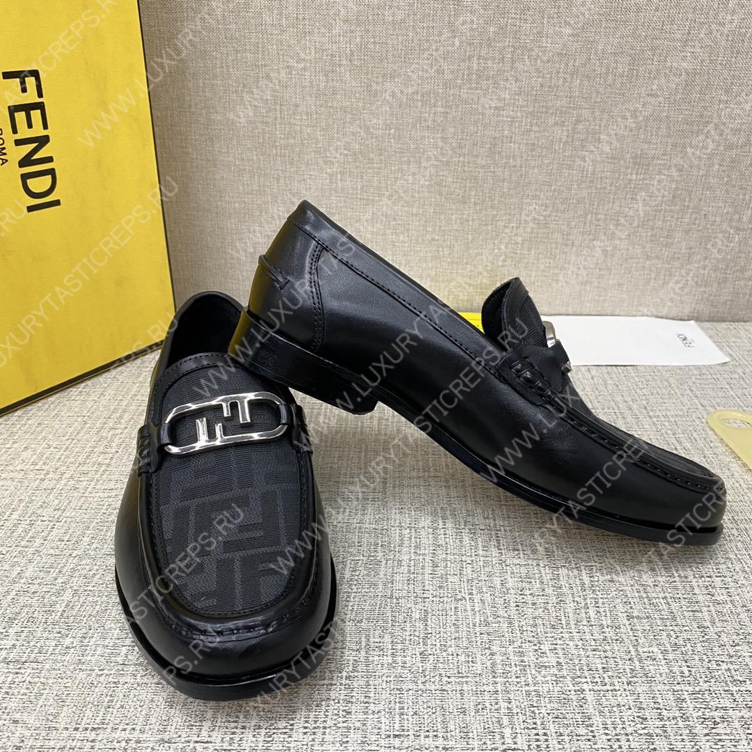 F**di o’lock driving loafers black 7d1561ajz