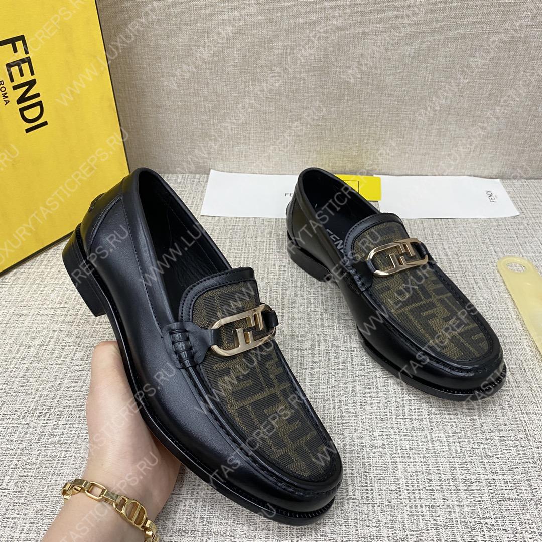 F**di o’lock driving loafers black 7d1561ajz