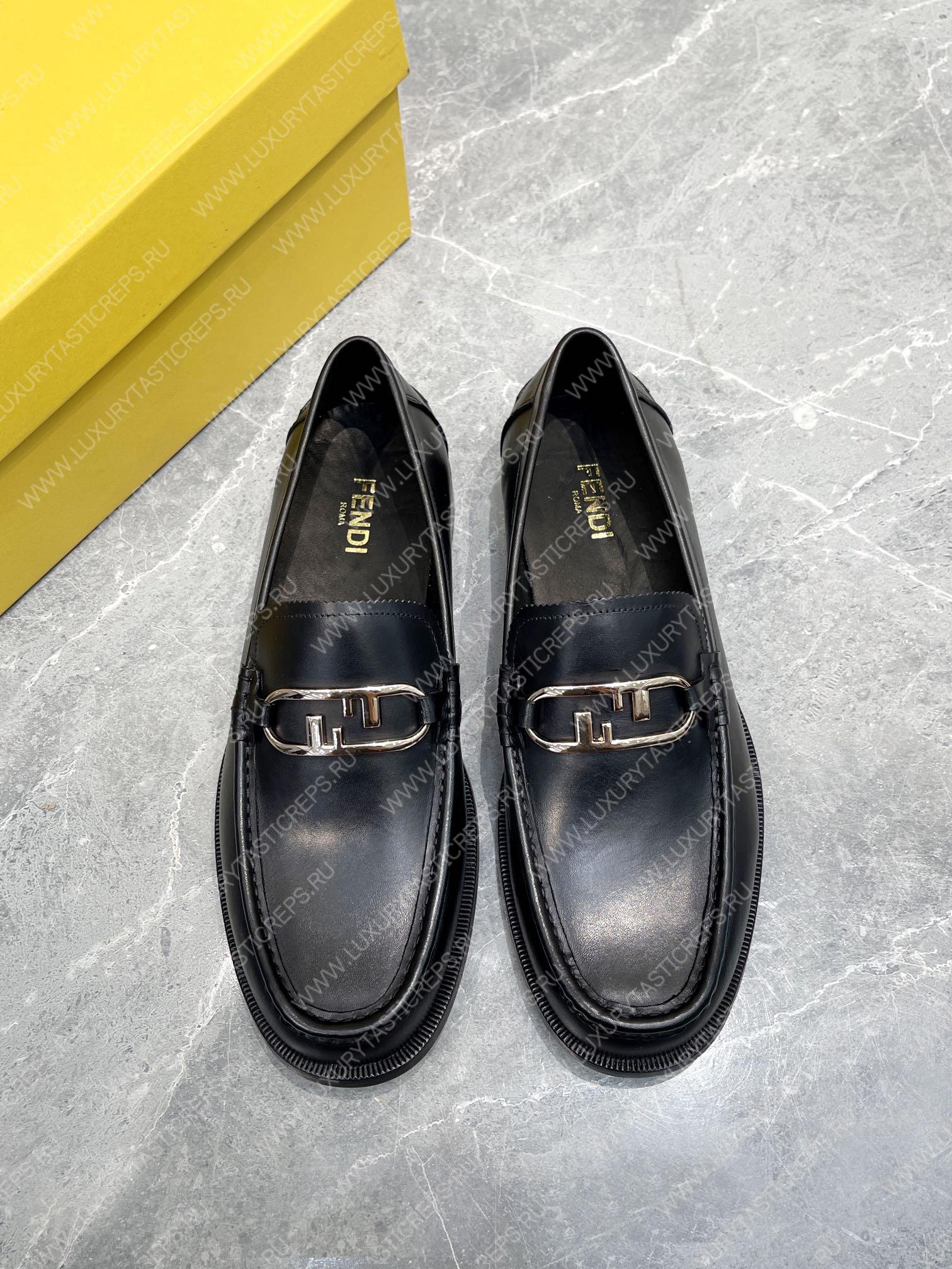 F**di leather loafers black 7d1667