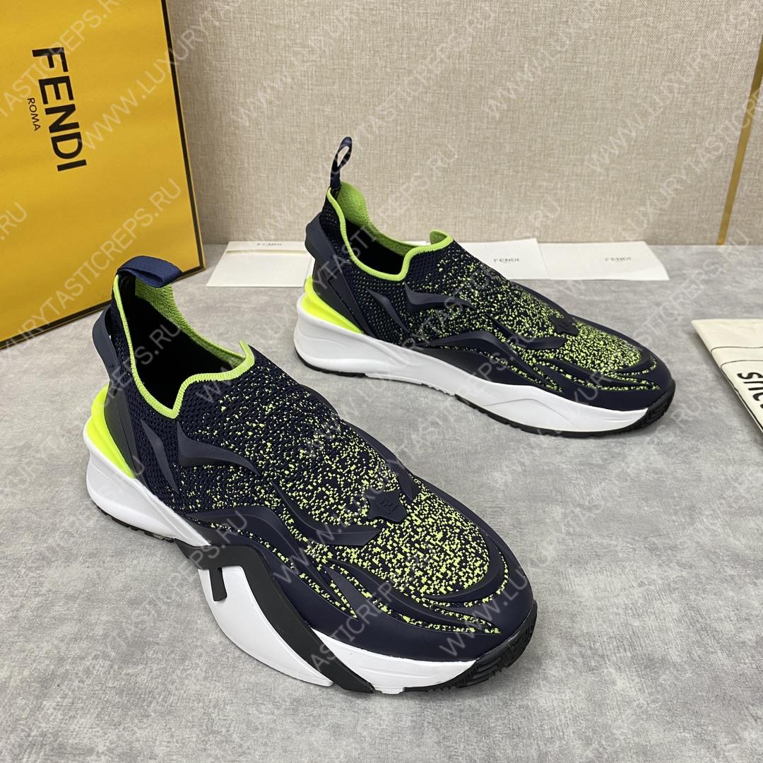 F**di flow low tops white and green 7e1392ajzhf1hgr