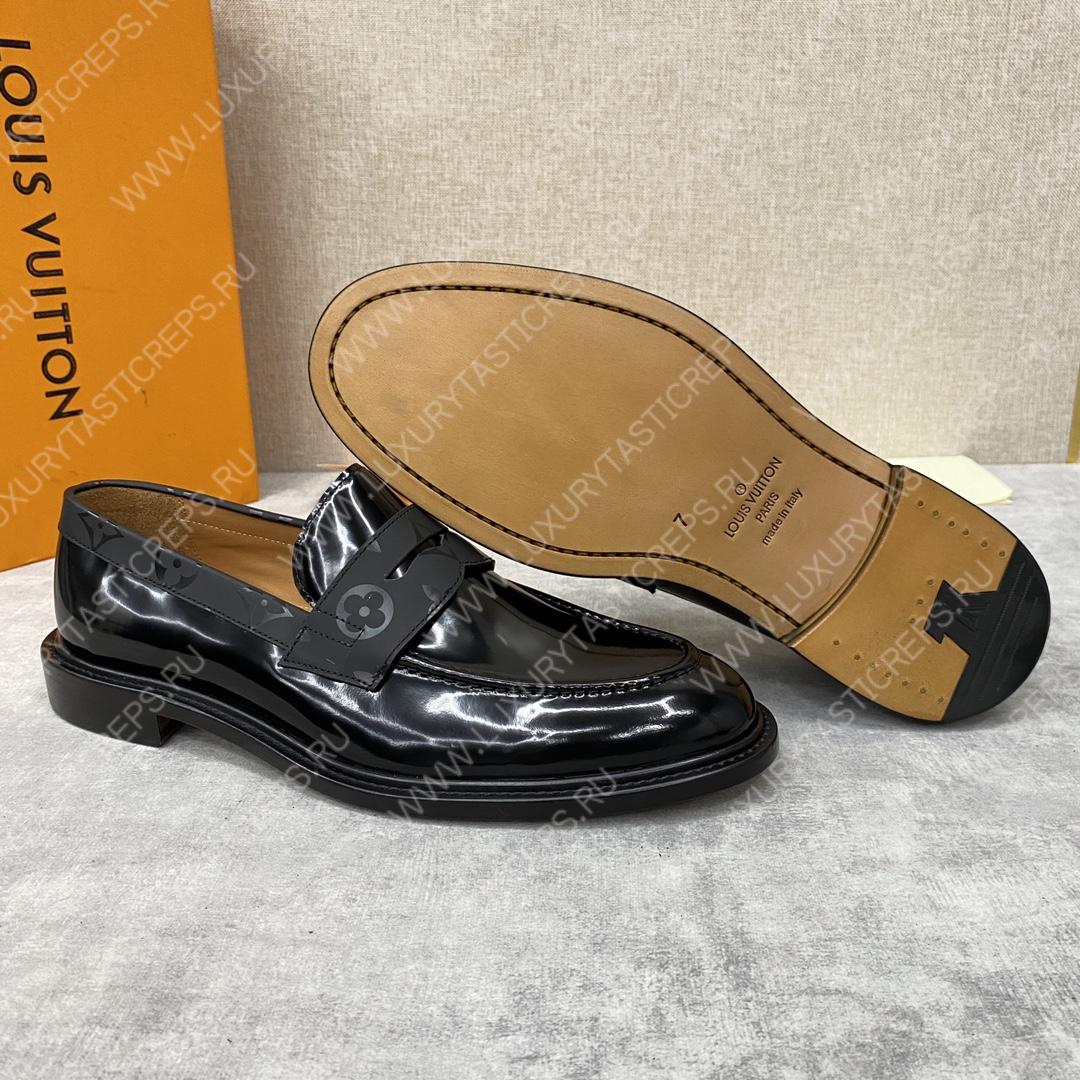 l**is V*t*n glove loafer black 1aa2dx