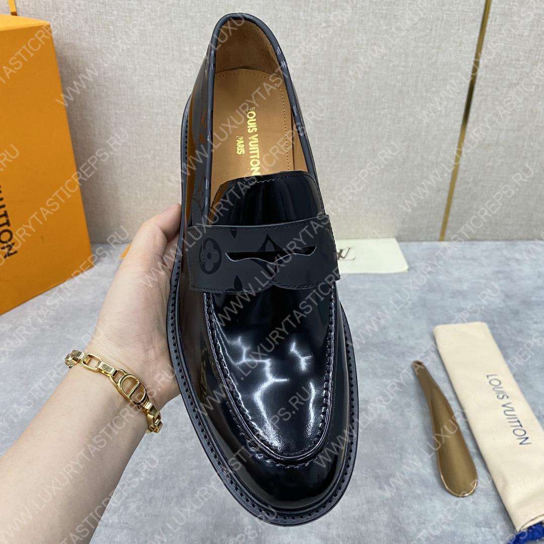 l**is V*t*n glove loafer black 1aa2dx