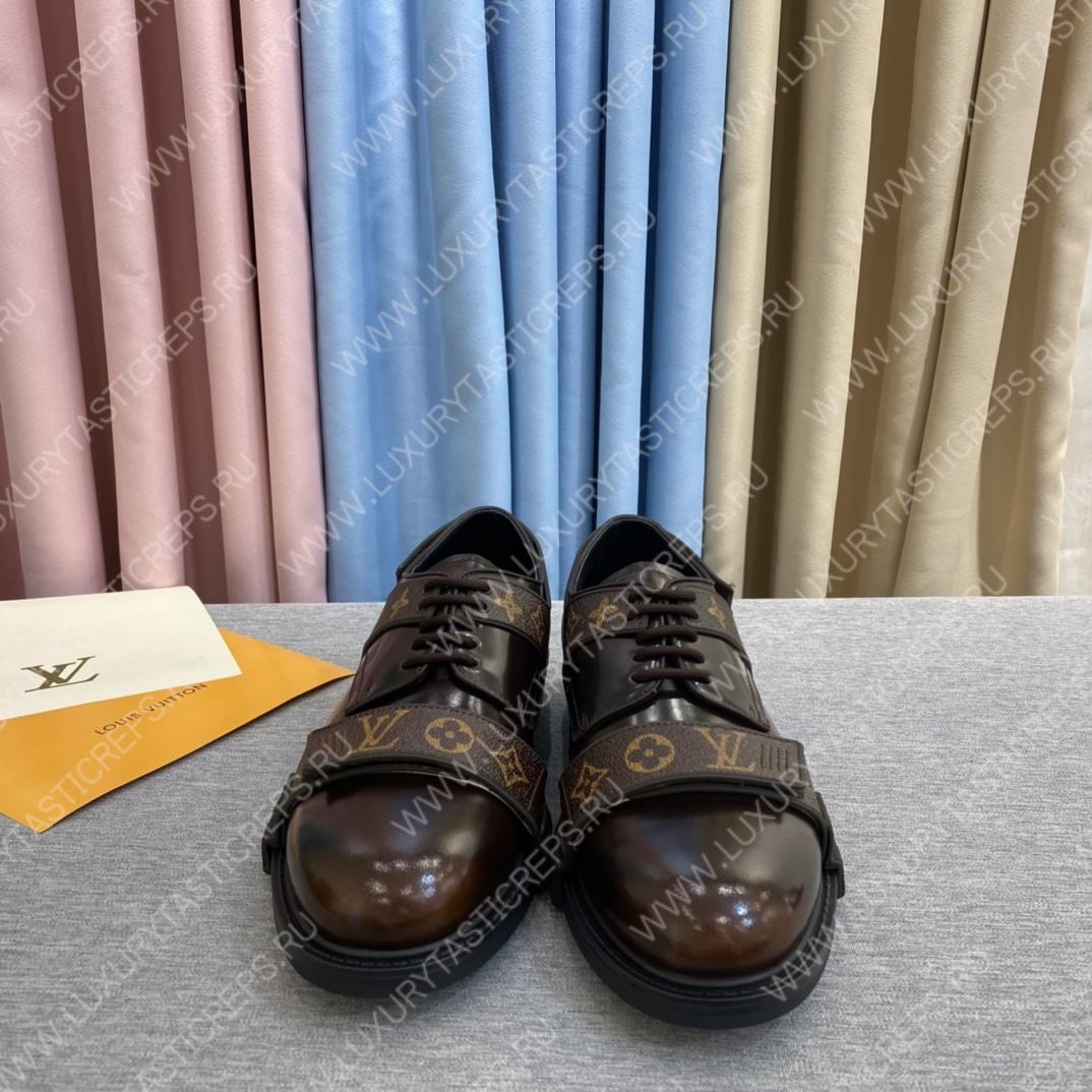 l**is V*t*n derby harness shoes brown 674591b