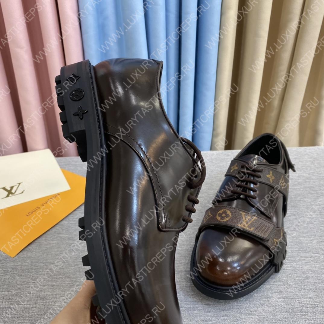 l**is V*t*n derby harness shoes brown 674591b