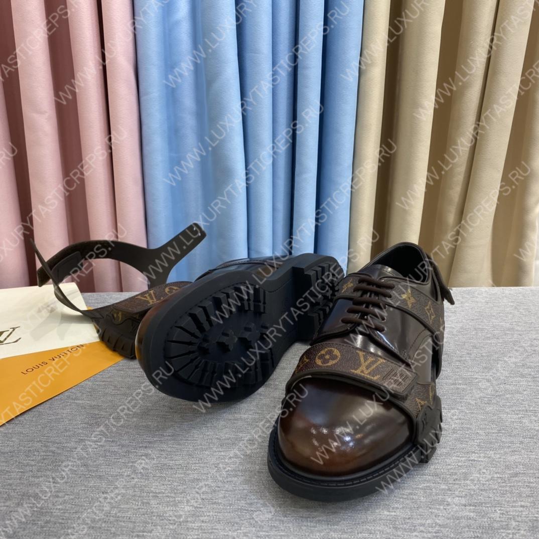 l**is V*t*n derby harness shoes brown 674591b