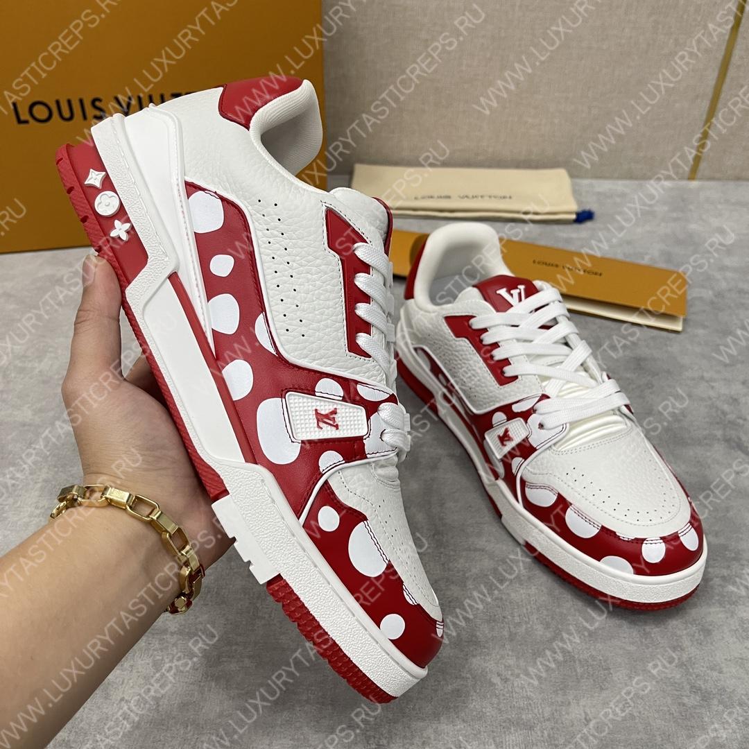 l**is V*t*n infinity dot sneakers red and white 1ab9h7