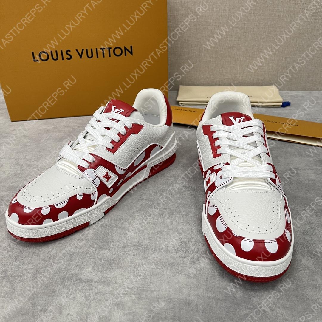 l**is V*t*n infinity dot sneakers red and white 1ab9h7