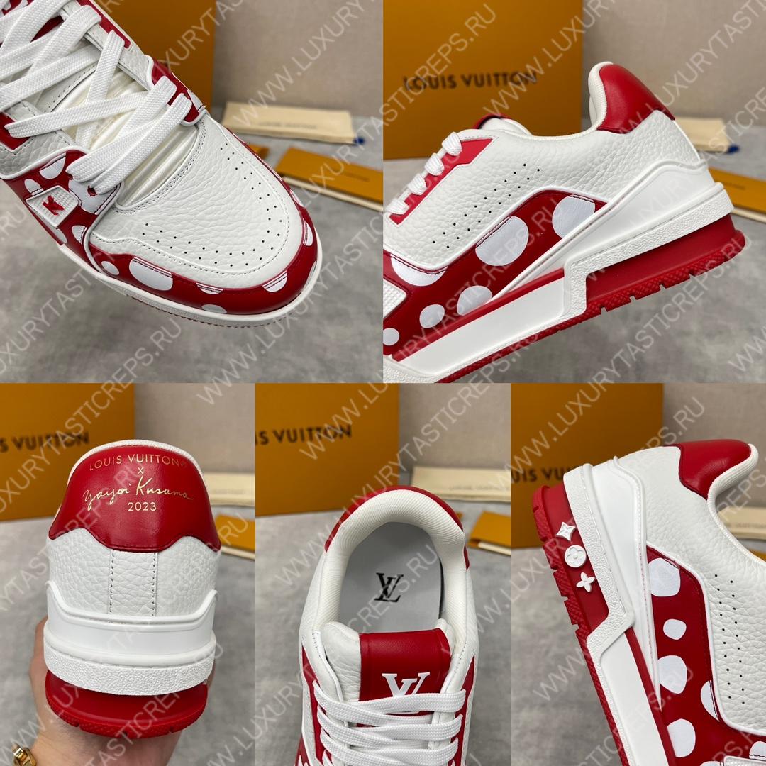 l**is V*t*n infinity dot sneakers red and white 1ab9h7