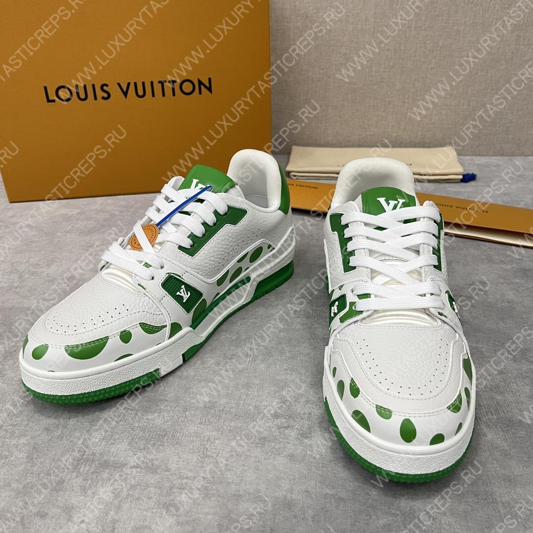 l**is V*t*n infinity dot sneakers green and white 1ab9h7