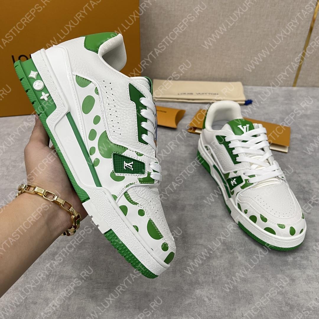 l**is V*t*n infinity dot sneakers green and white 1ab9h7