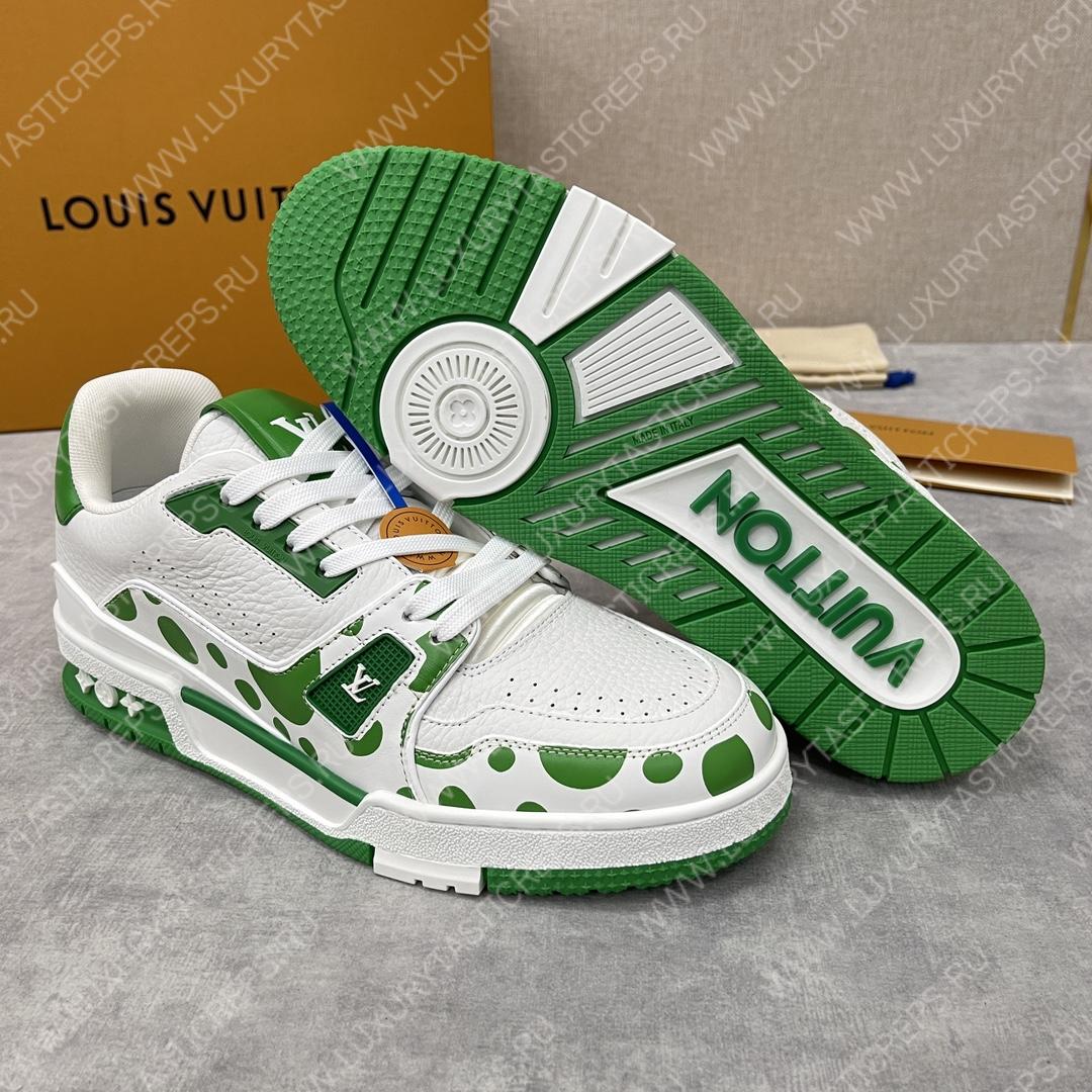 l**is V*t*n infinity dot sneakers green and white 1ab9h7