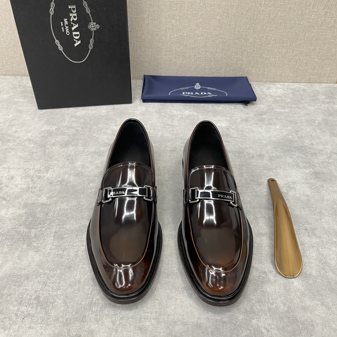 Pra*a loafers black and brown 2db180