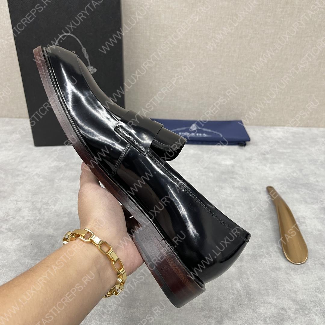 Pra*a brushed leather loafers black 2db161