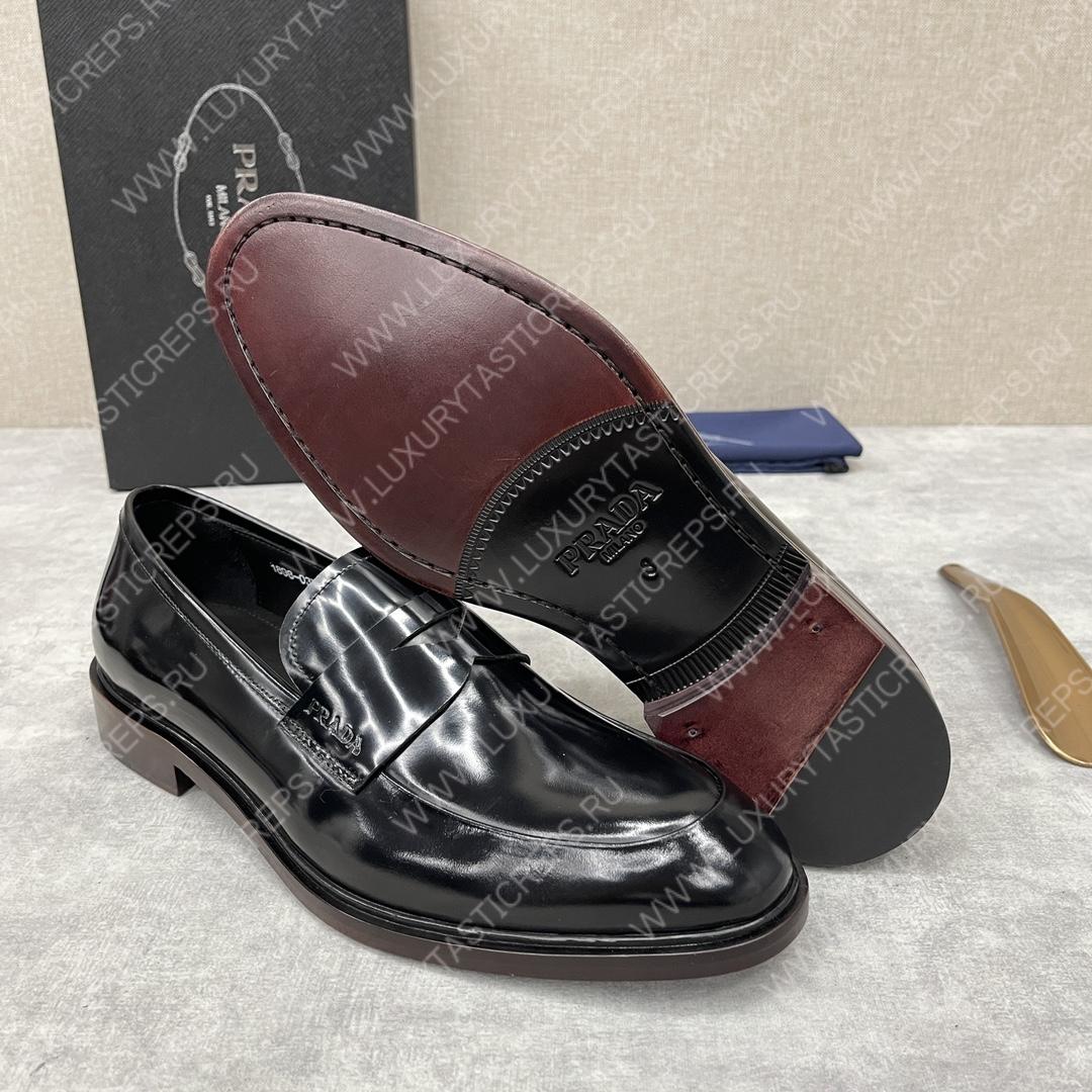 Pra*a brushed leather loafers black 2db161