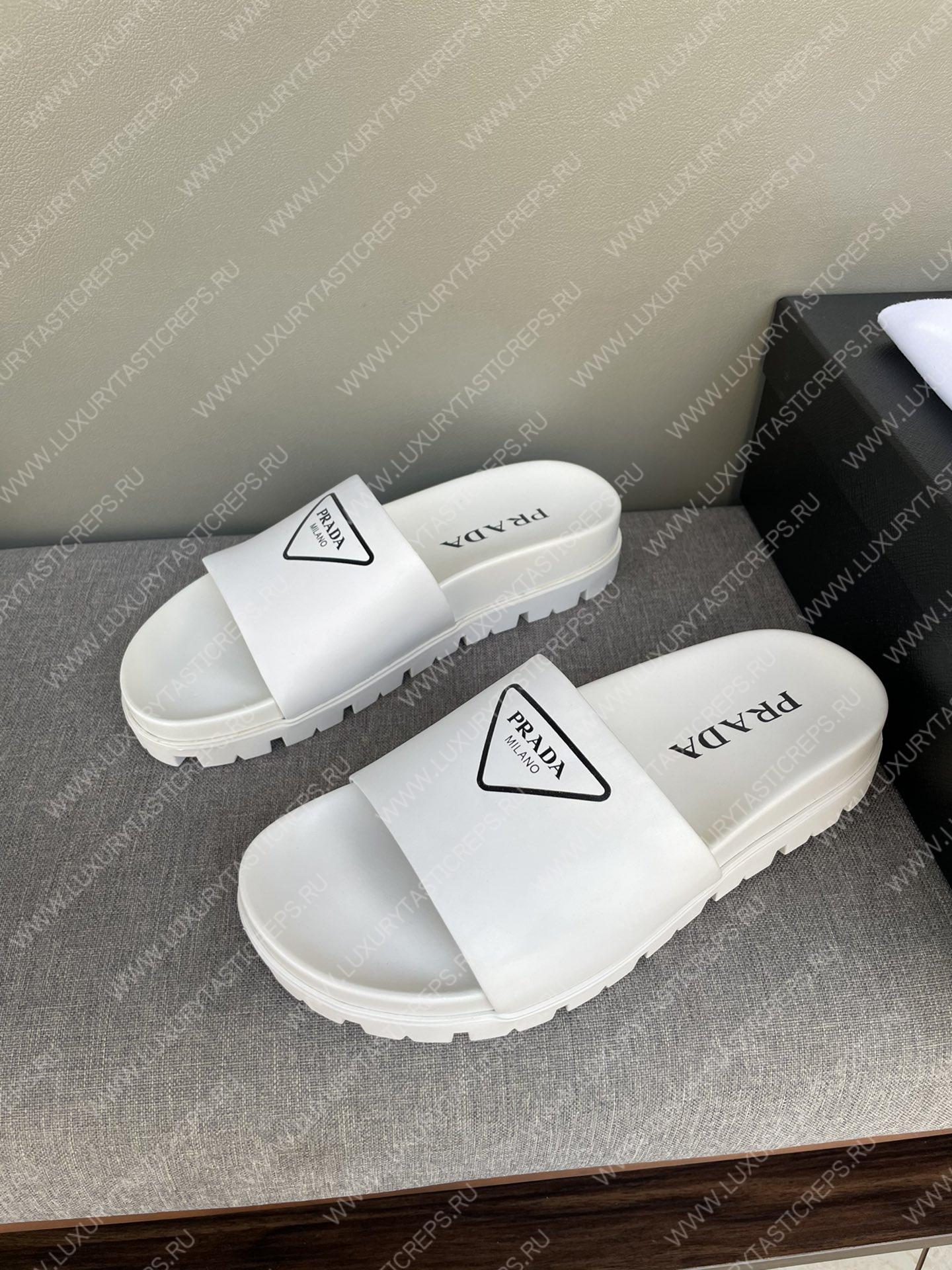 Pra*a rubber slides white 2x3085_3lkv_f0002
