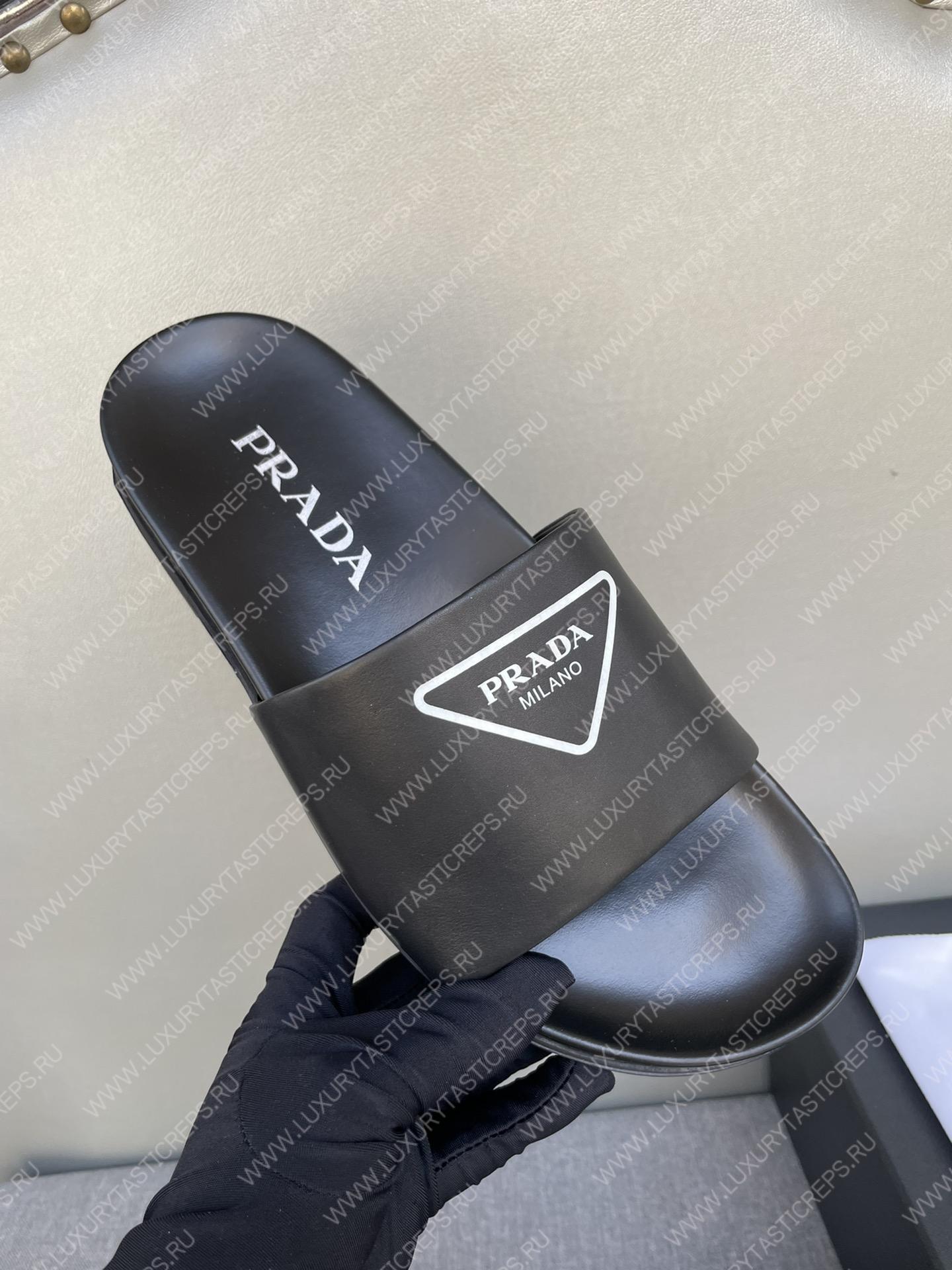 Pra*a rubber slides black 1xx626
