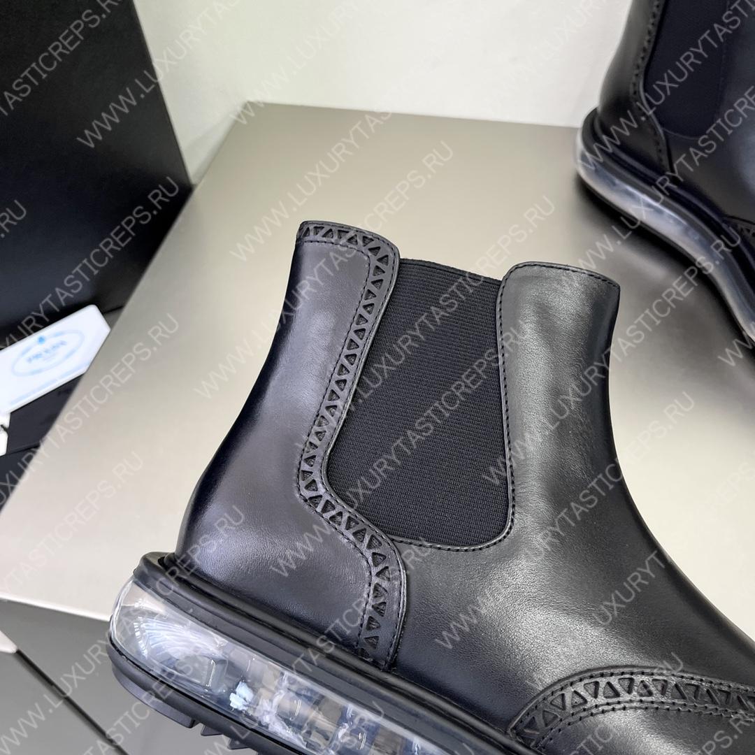 Pra*a brogue derby ankle boots black 2te127