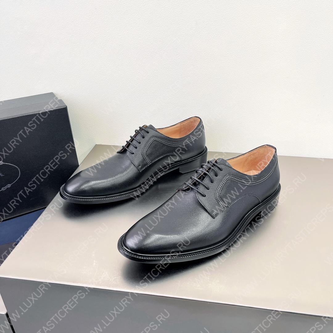 SAFFIANO DERBY SHOES BLACK 2EB174