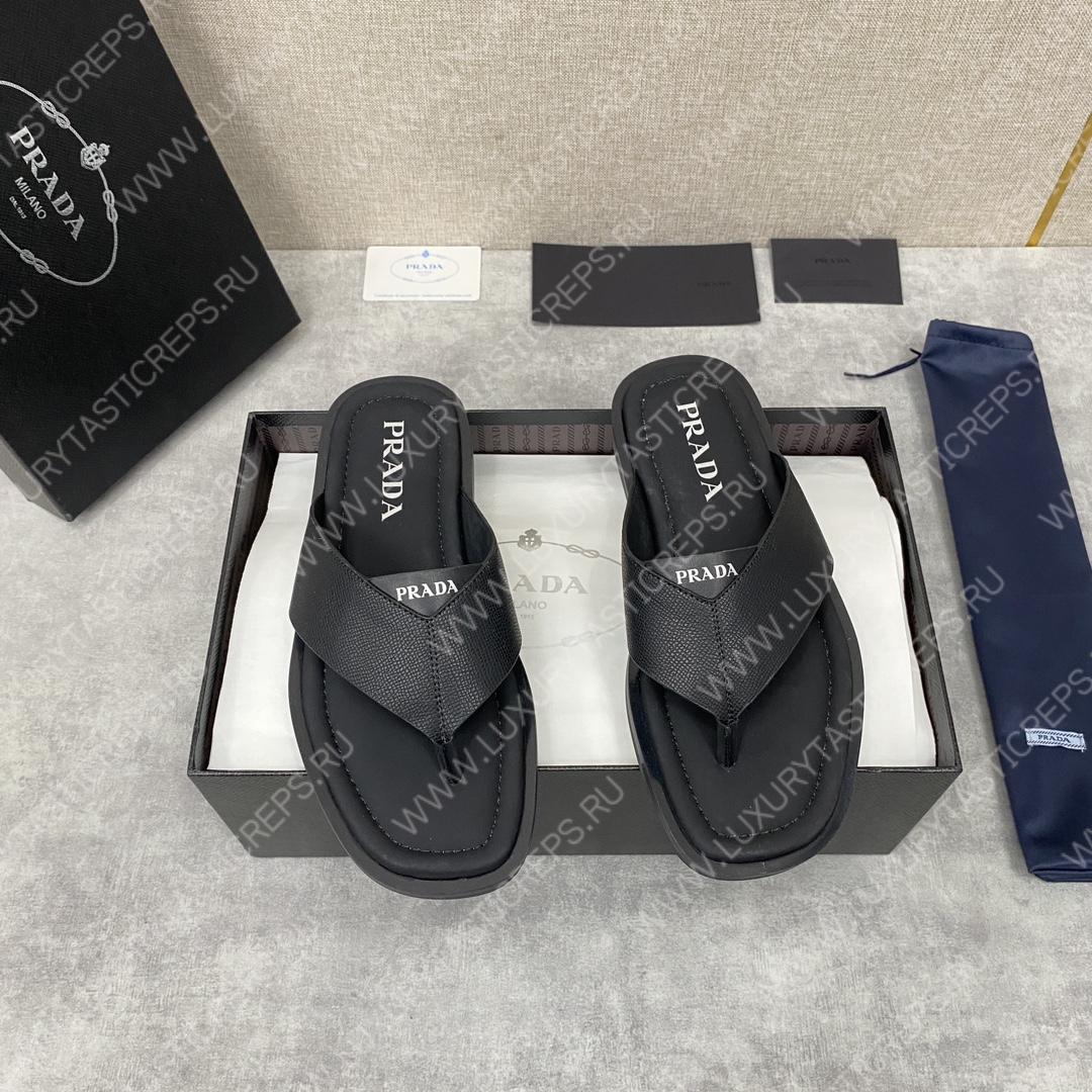 Pra*a leather sandals black 2y3028