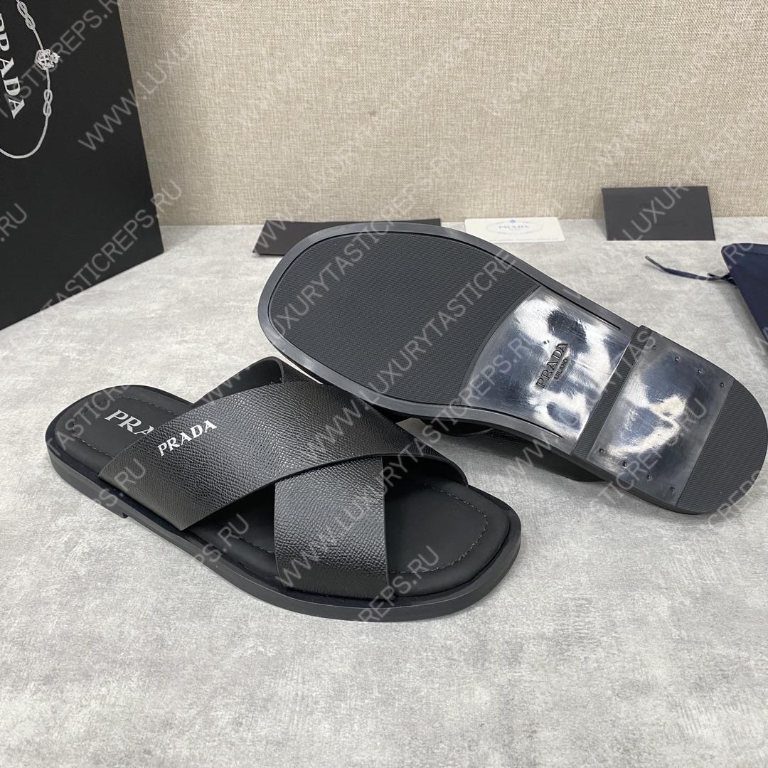 Pra*a leather sandals black 2x9928