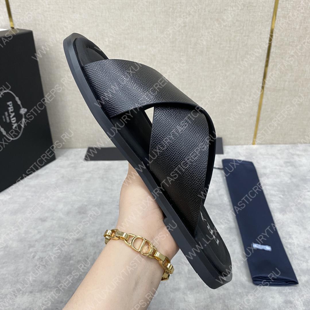 Pra*a leather sandals black 2x9928