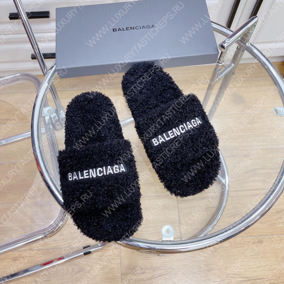 Ba*len*cia*ga furry slide black 654261w2b411090