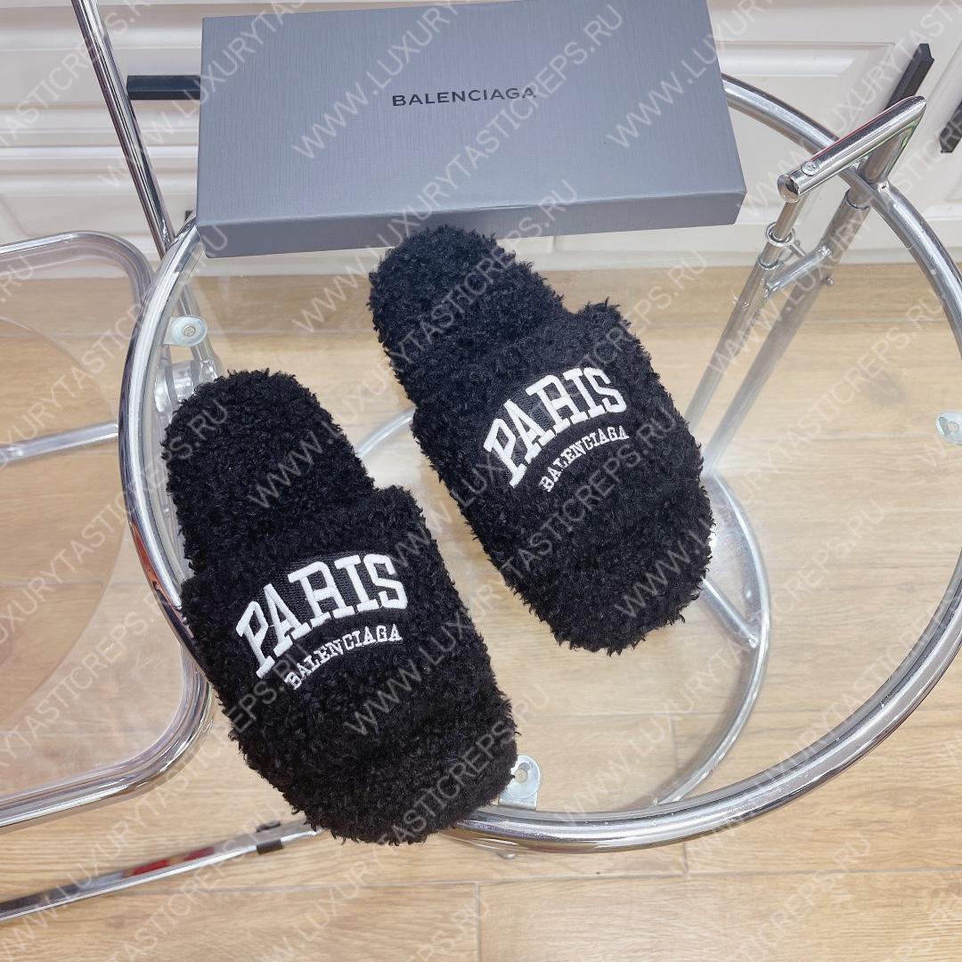 Ba*len*cia*ga furry slide black 654261w2b411090
