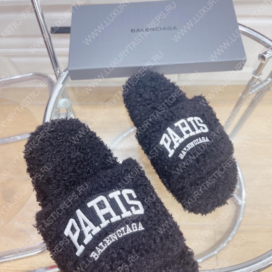 Ba*len*cia*ga furry slide black 654261w2b411090