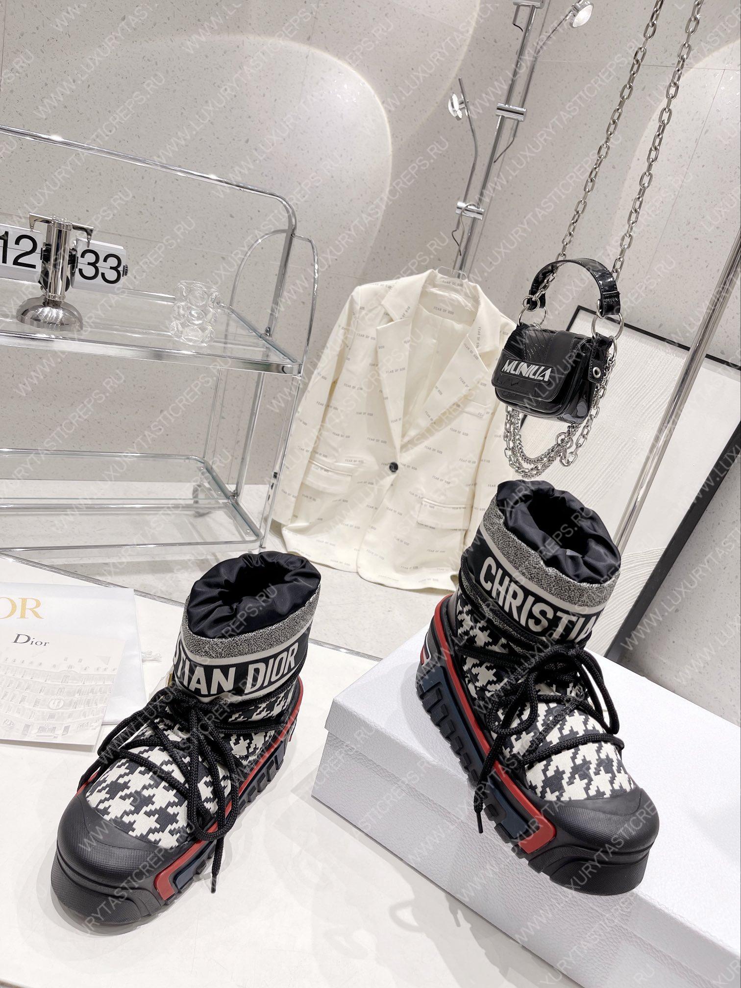 D*or alps snow ankle boot black/white kci685osy