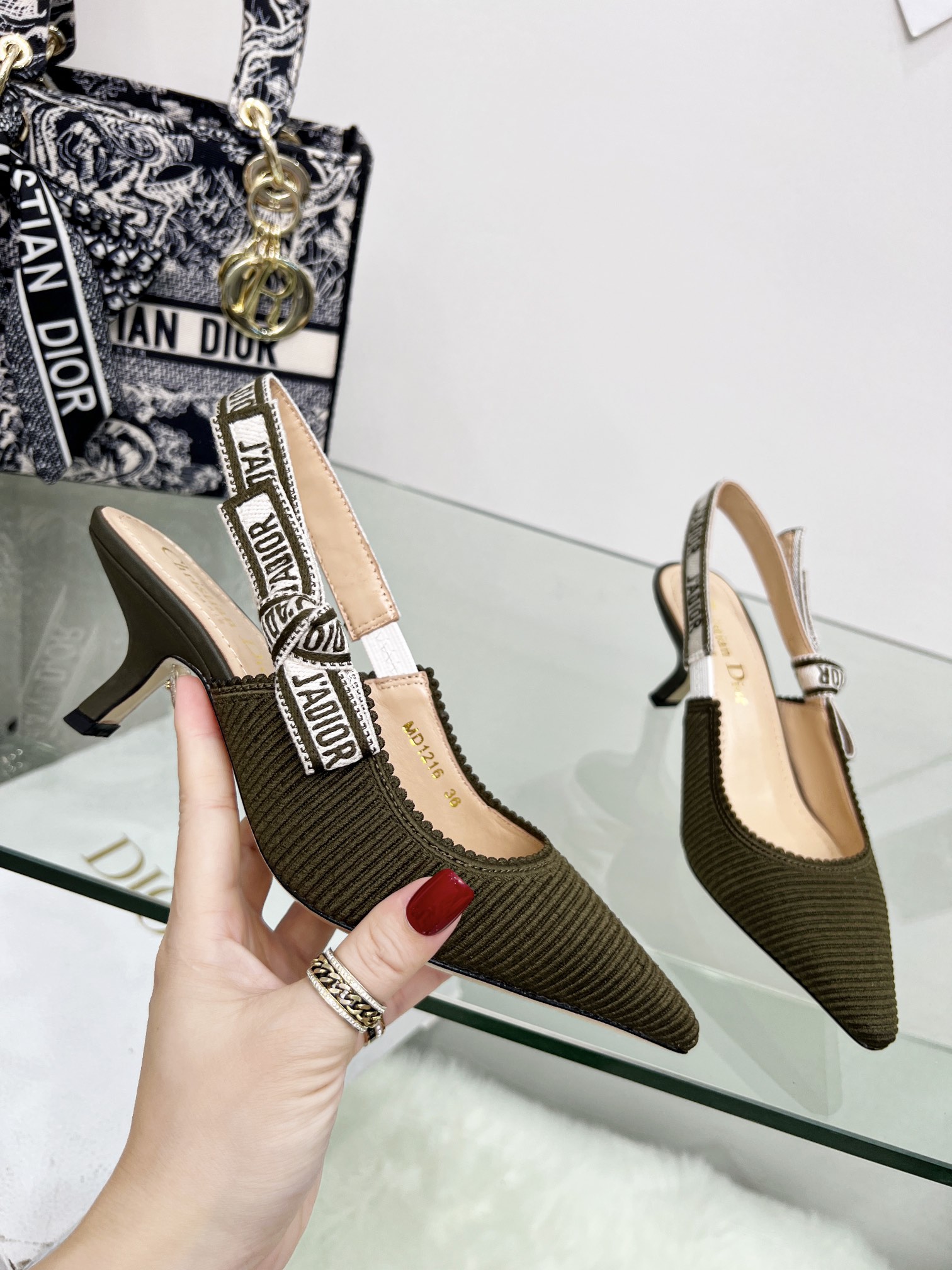 D*or j’aD*or slingback pump khaki kdc201tfl