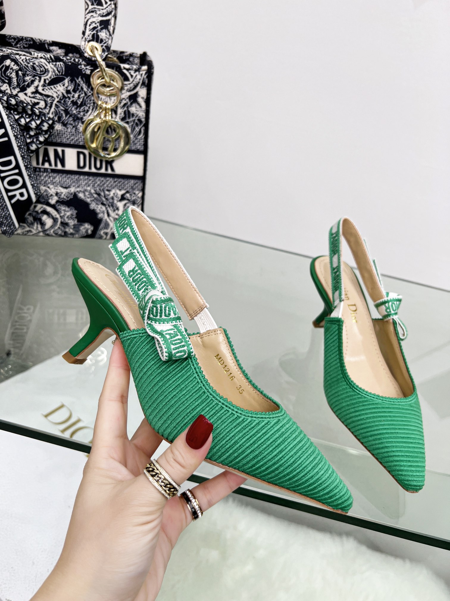 D*or j’aD*or slingback pump green kdc201tfl