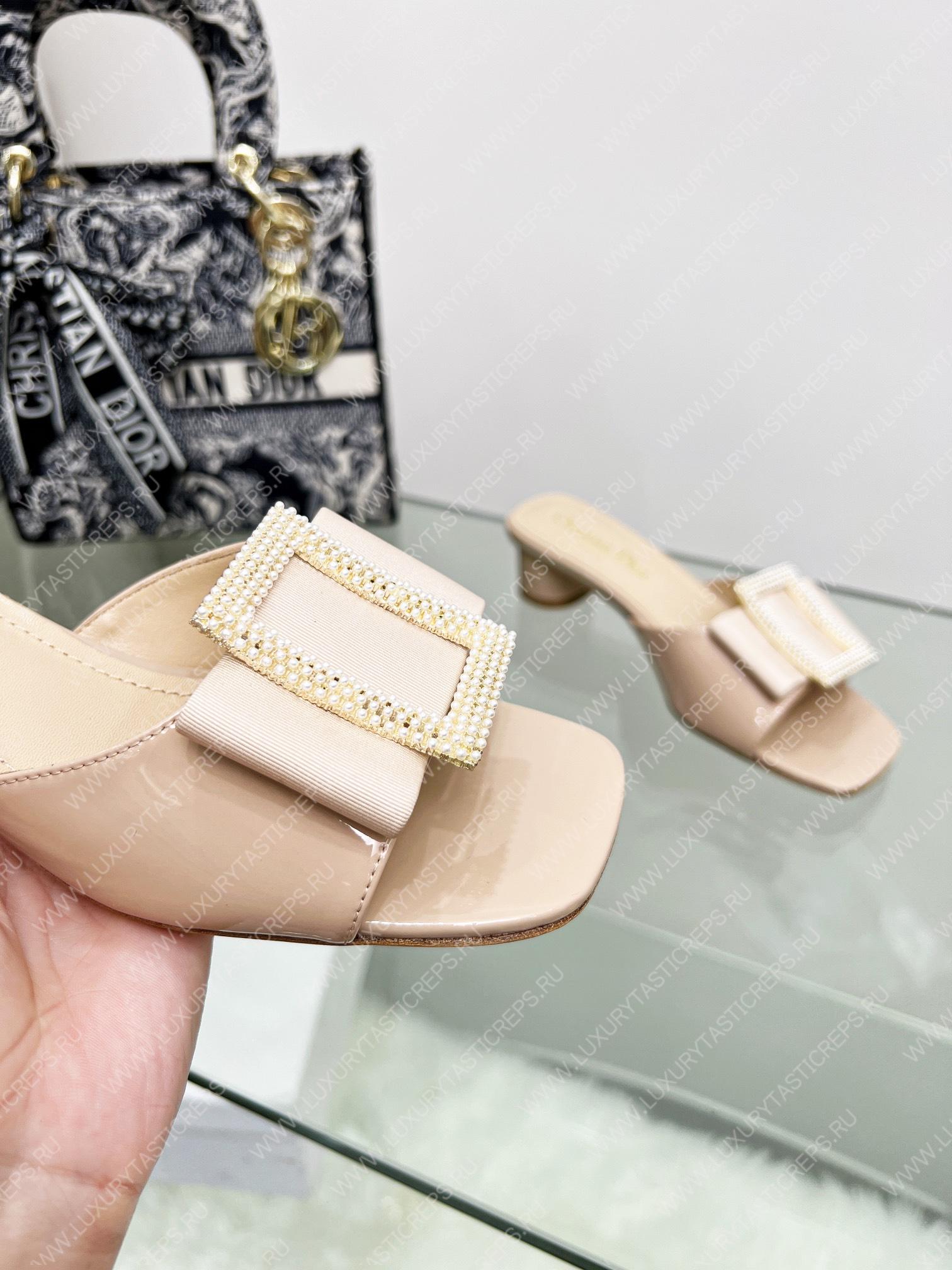 D*or idylle heeled slide nude kcq768cst