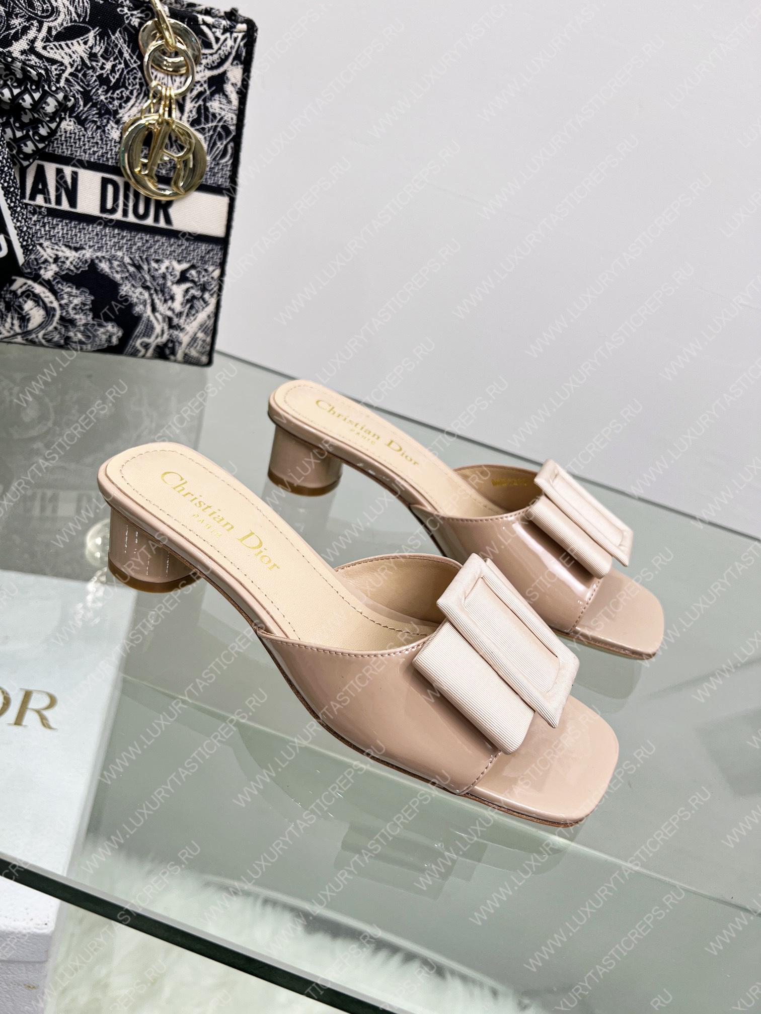 D*or idylle heeled slide nude kcq768cst