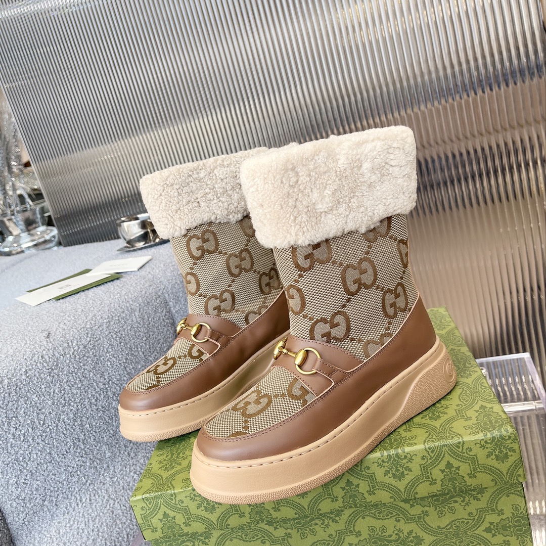 G*u*i fria wool ankle boot tan 550036