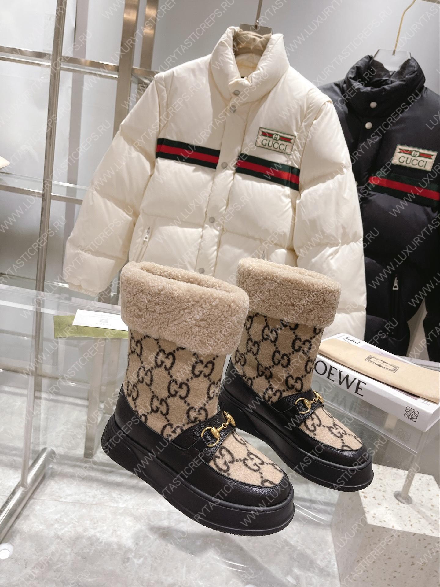 G*u*i fria ankle boot black and beige 550036