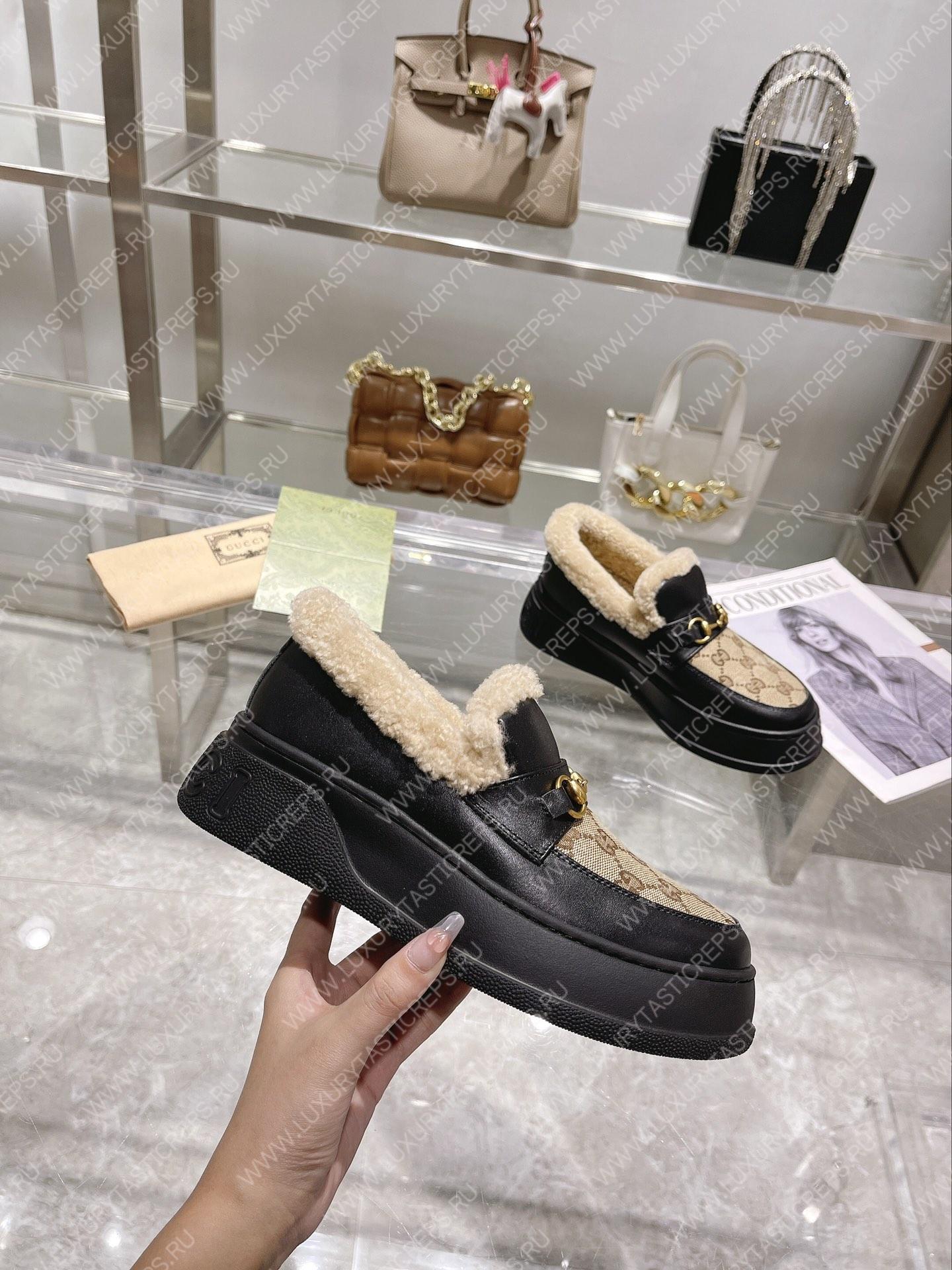 G*u*i horsebit ankle boot beige 550036