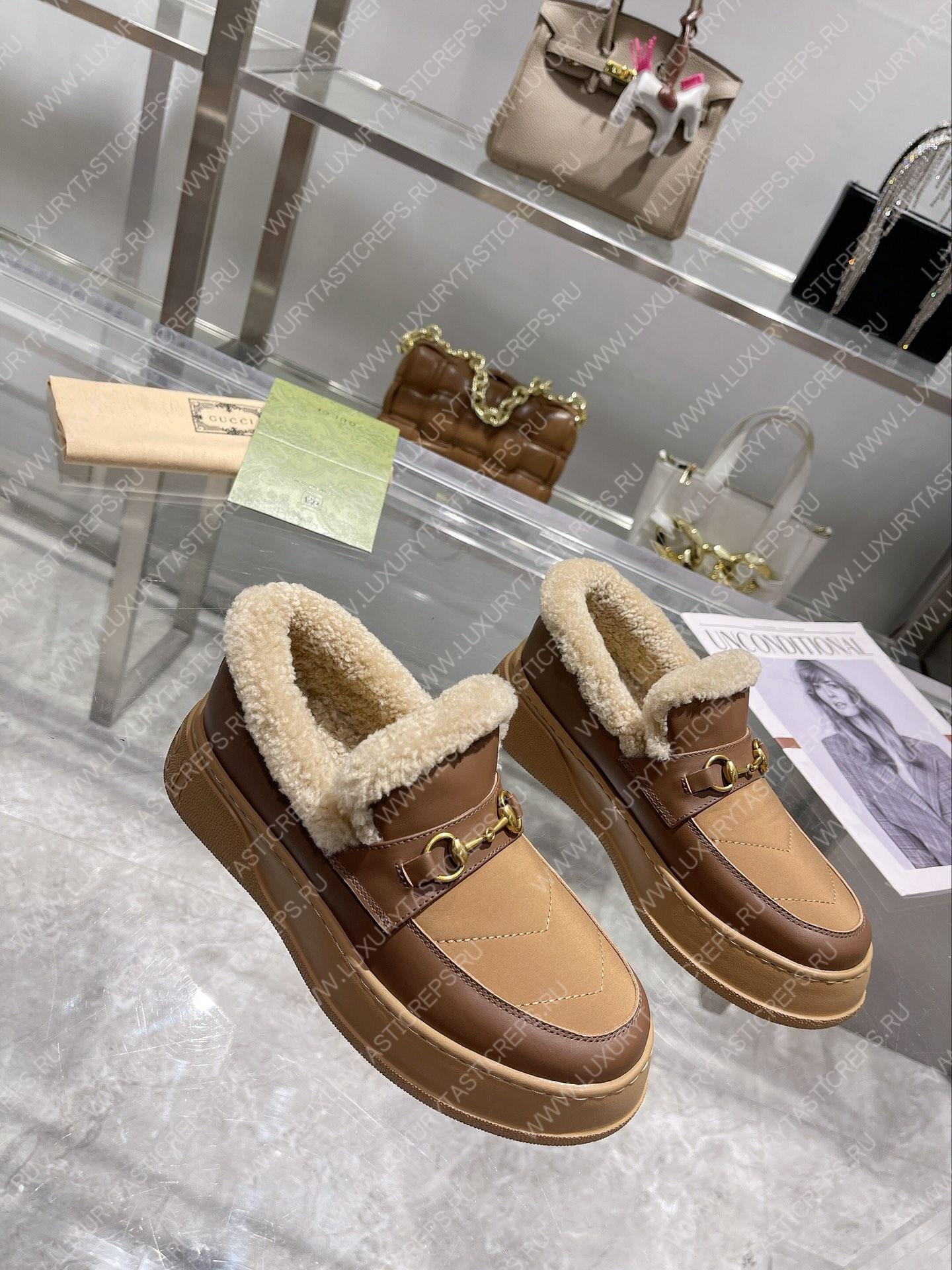 G*u*i horsebit ankle boot brown 550036