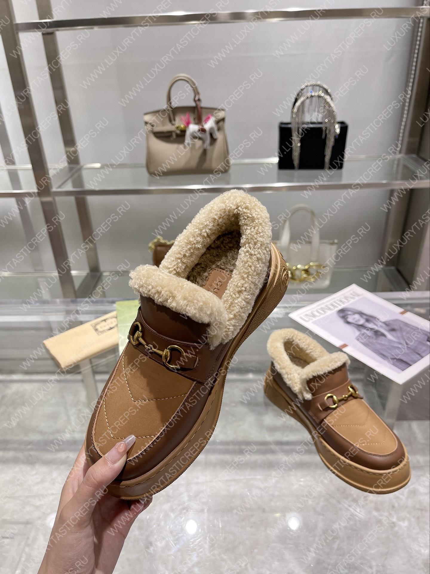 G*u*i horsebit ankle boot brown 550036