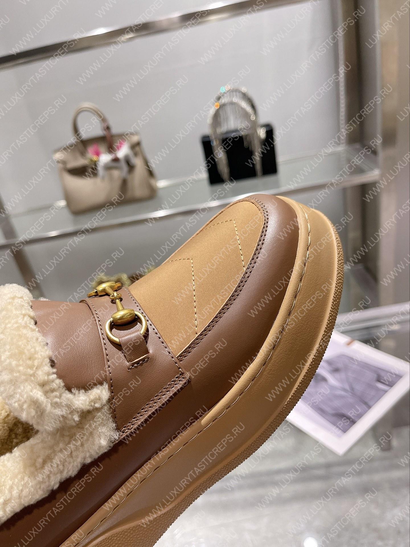 G*u*i horsebit ankle boot brown 550036