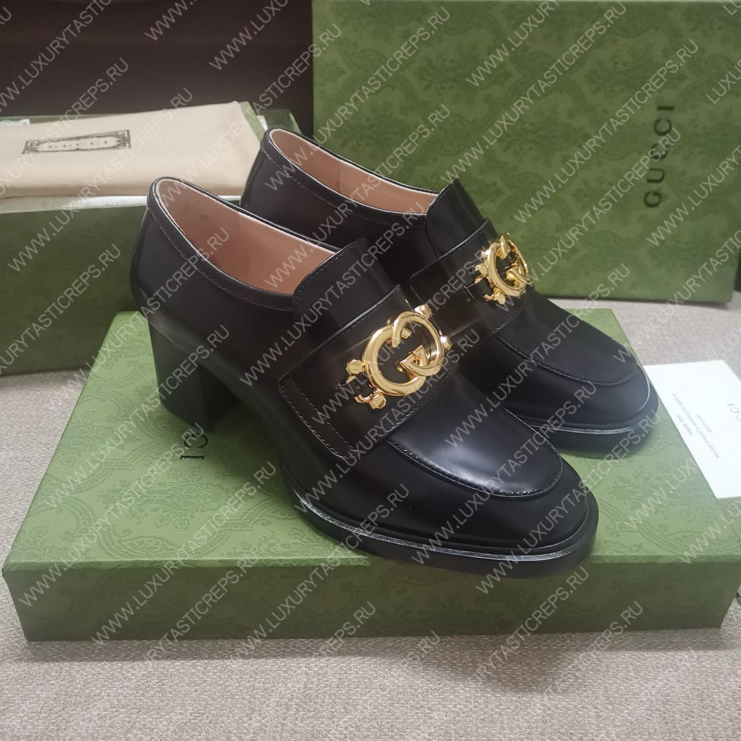 G*u*i loafer with interlocking g black 719846