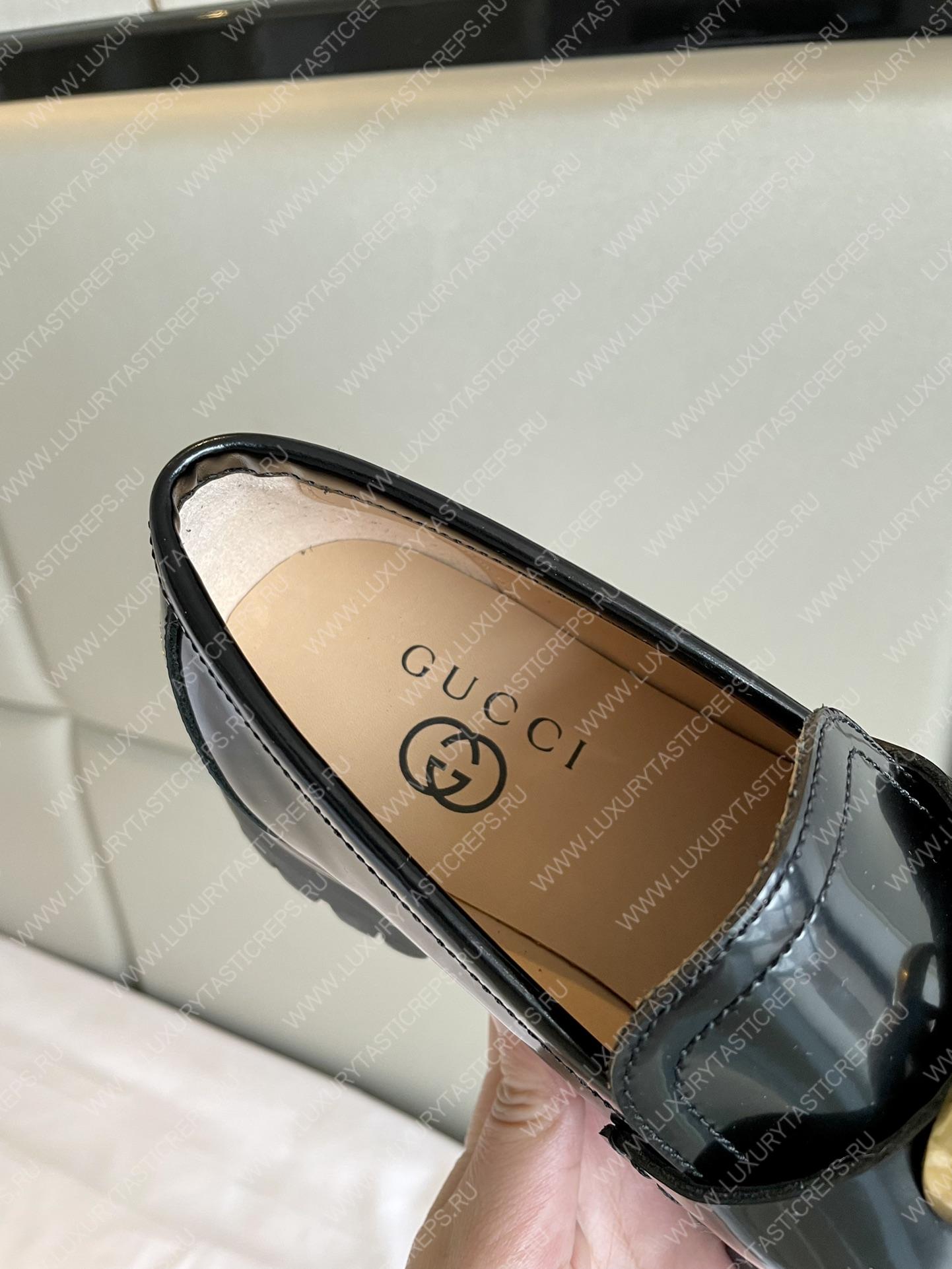 G*u*i loafer with interlocking g black ‎577236