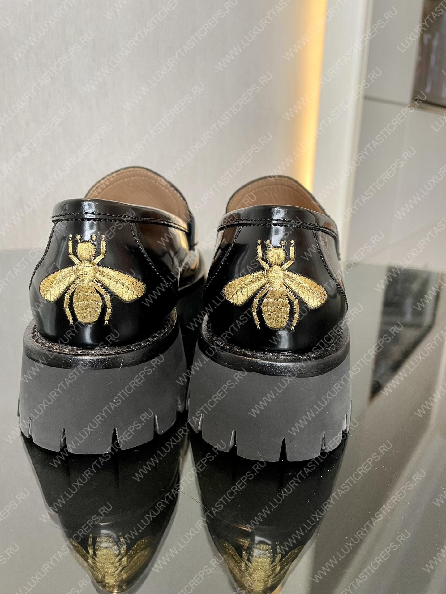 G*u*i loafer with interlocking g black ‎577236