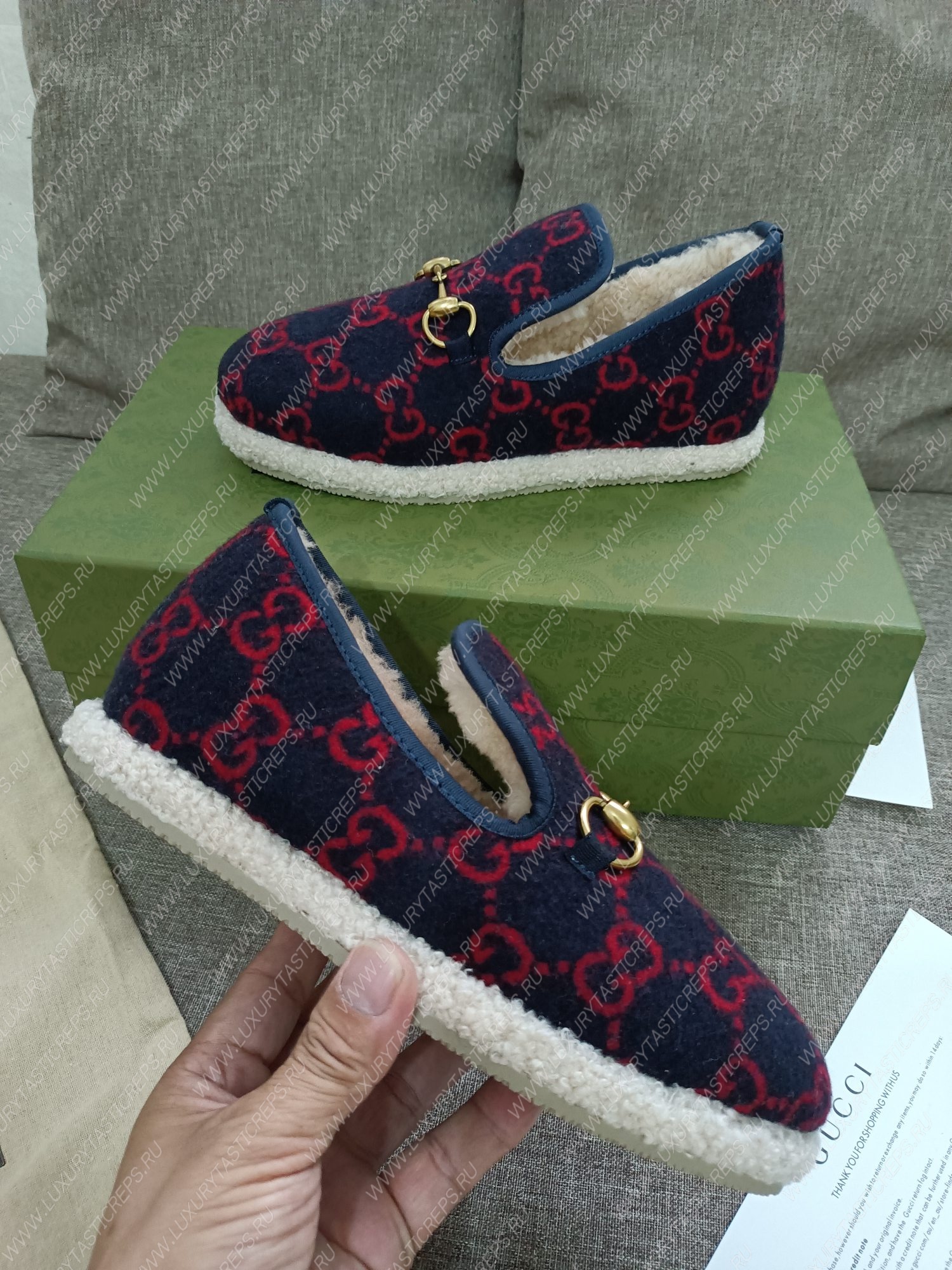 G*u*i loafer navy ‎577236