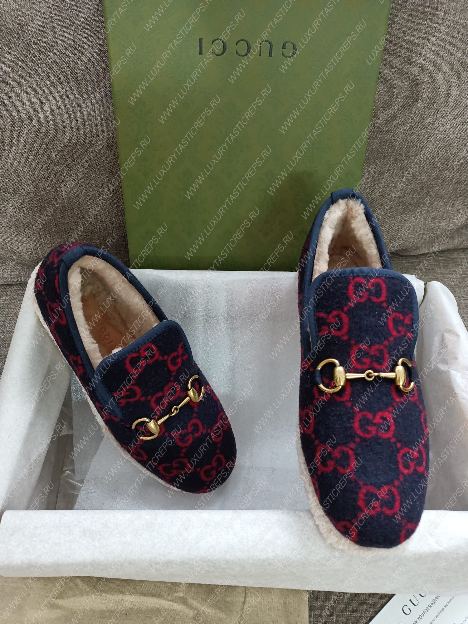 G*u*i loafer navy ‎577236